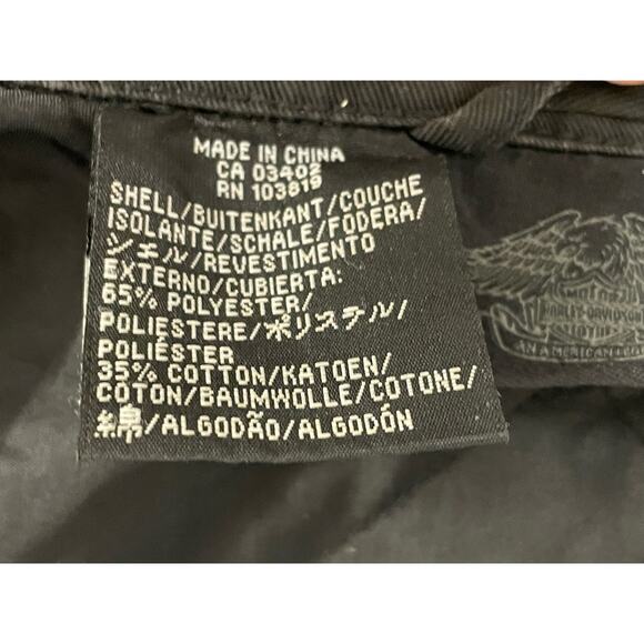 Harley-Davidson Canvas Cotton Blend Full Zip Jacket, Dark Grey, Biker, Men's Med - Picture 10 of 12